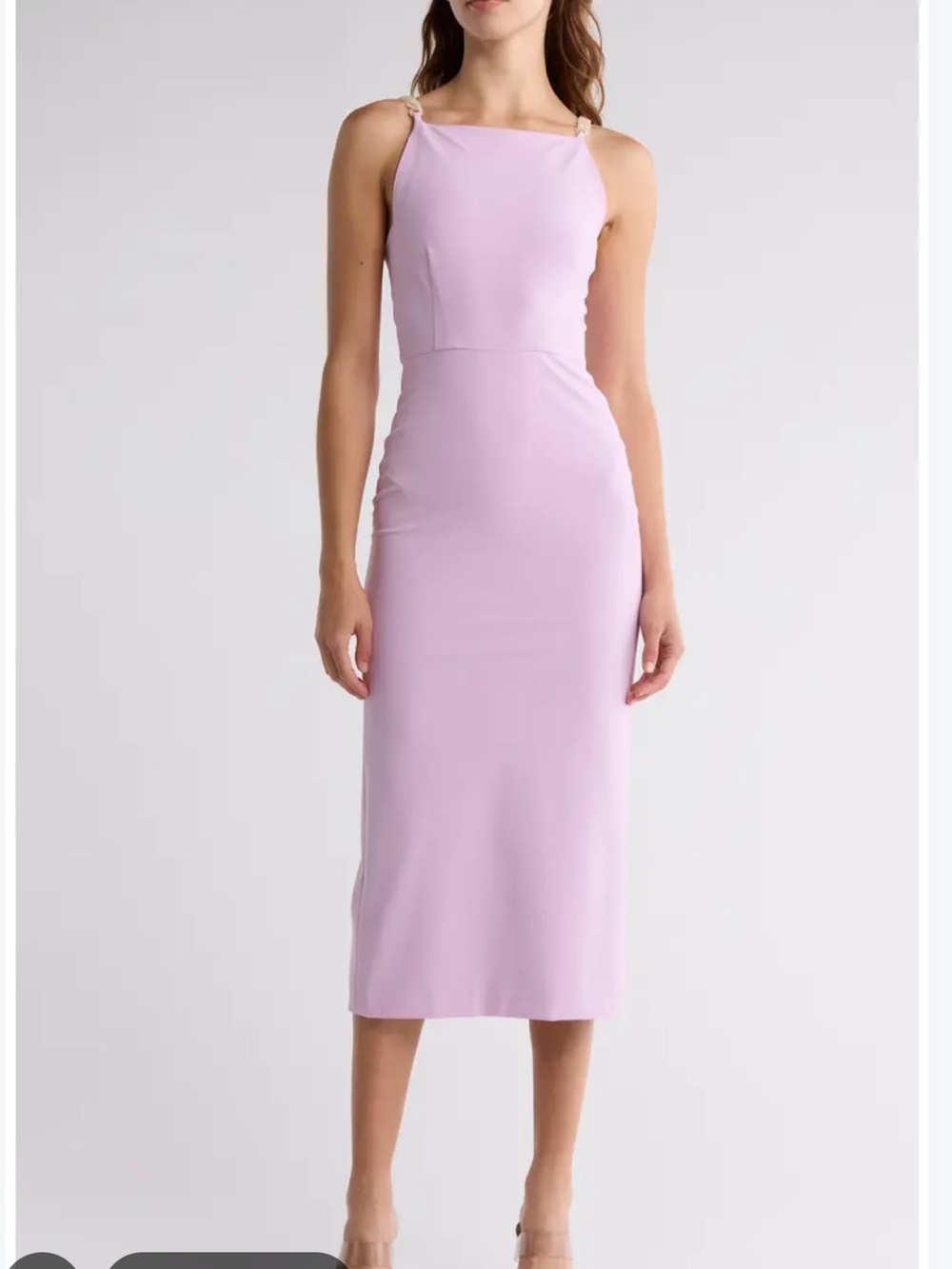 Veronica Beard Reese Chain Link Sheath Midi Dress Lilac Purple Sz 0
